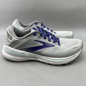 Brooks Adrenaline GTS 22 Running Shoes Women Size 6.5 Gray Blue Comfort Sneakers